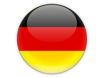 Round icon with flag of germany 